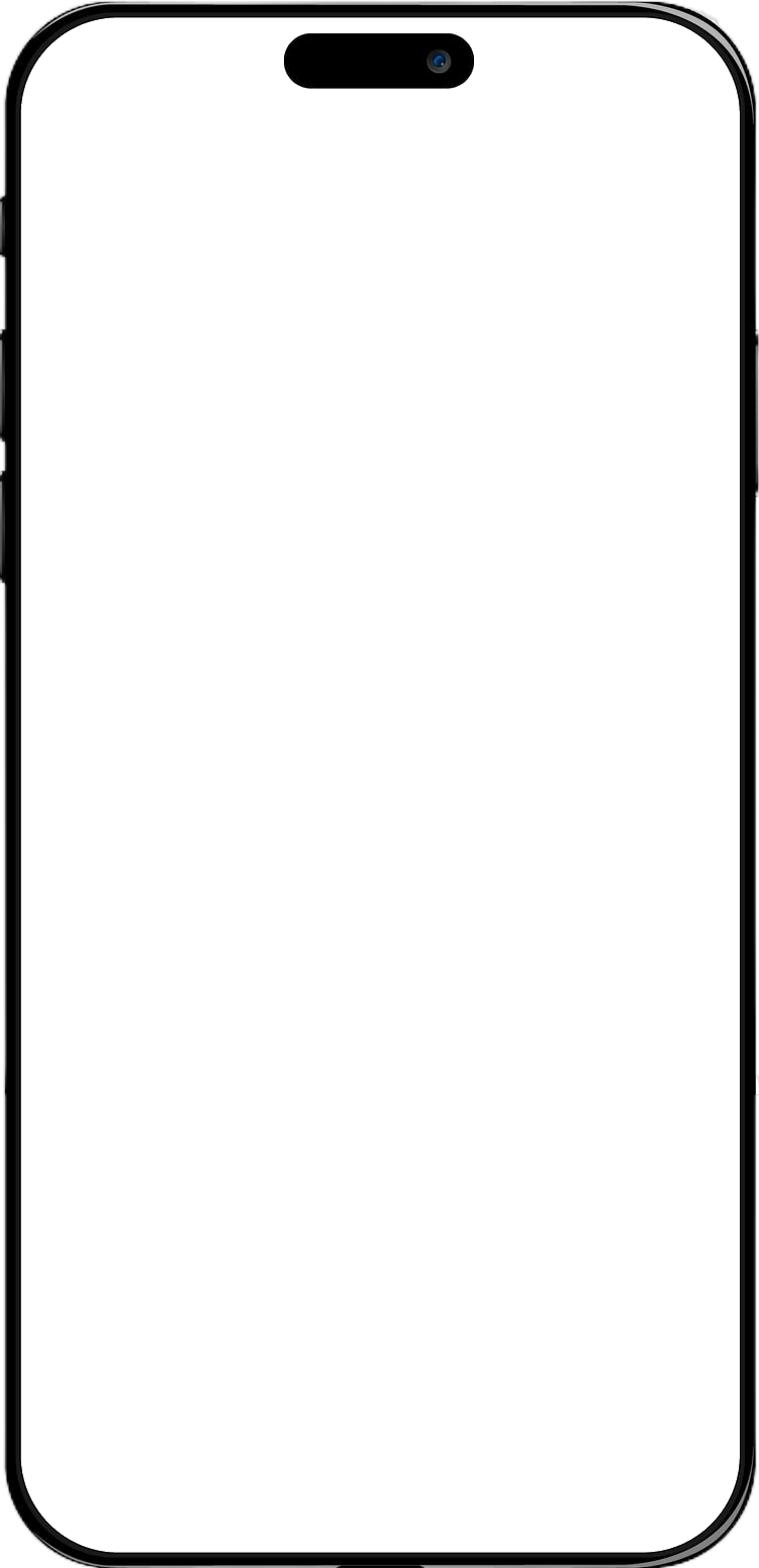 An iPhone with a transparent background