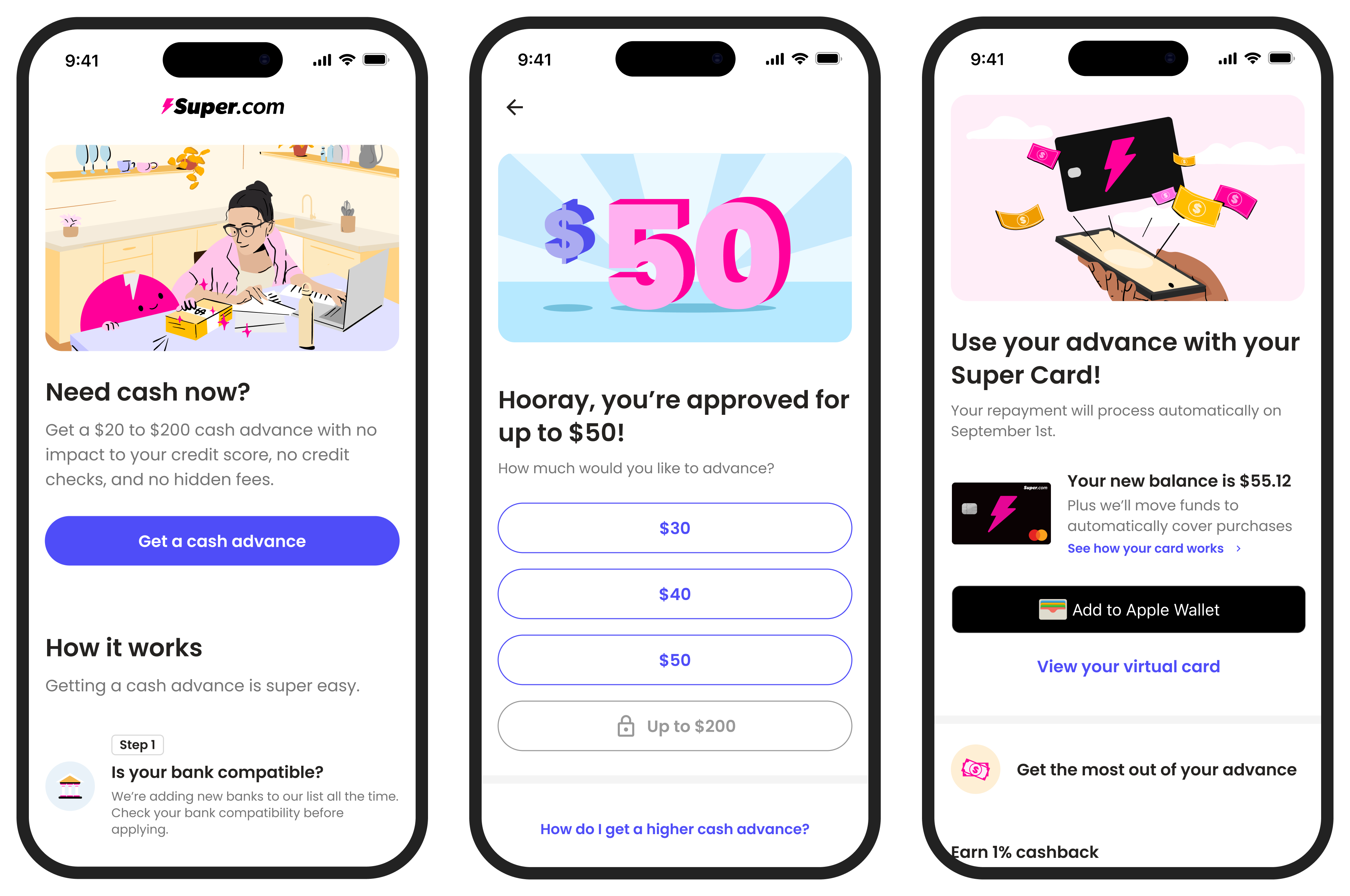 The final cash advance experience at Super.com